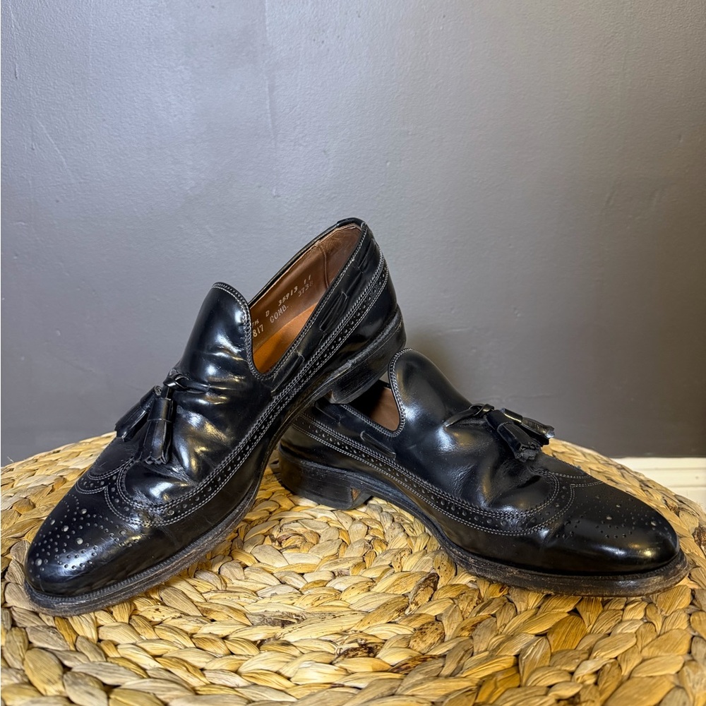 Allen Edmonds Berwick Black Leather Tassel Loafers/Brouges 7 1/2